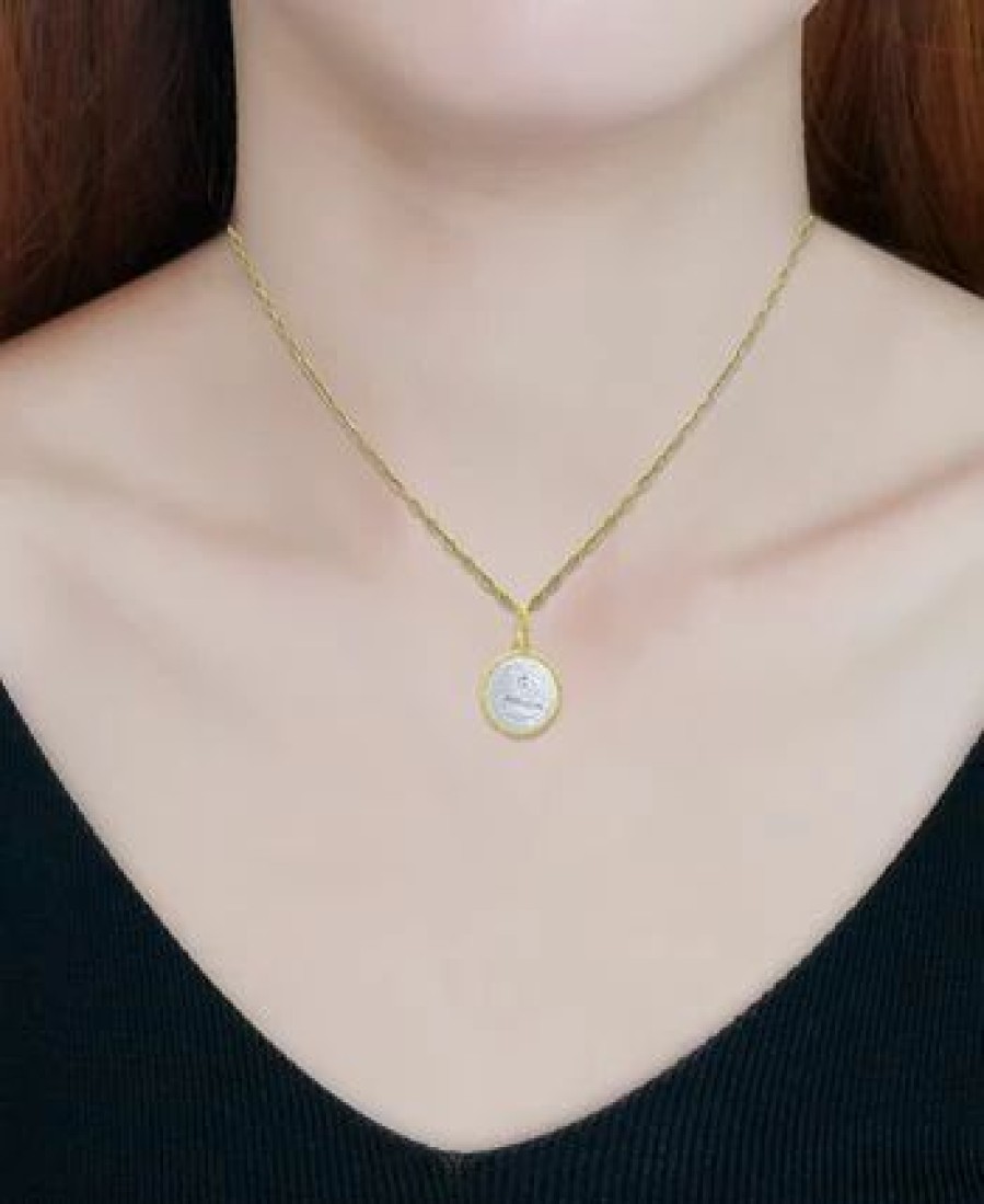 New * Giani Bernini Two-Tone Coin Pendant Necklace In Sterling Silver & 18K Gold-Plate, 16 + 2 Extender, Created For Macy'S Gold Over Silver