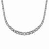 Hot * Wrapped In Love Diamond Graduated 17 Collar Necklace (1 Ct. T.W.) In Sterling Silver, Created For Macy'S Sterling Silver