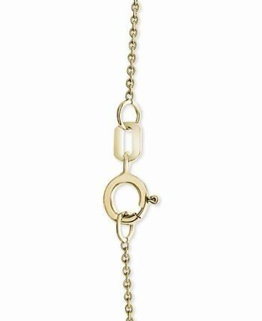 Clearance * Wrapped Diamond Princess 18 Pendant Necklace (1/6 Ct. T.W.) In 14K Gold, Created For Macy'S Yellow Gold