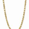 Best * Italian Gold 24 Rope Chain Necklace In 14K Gold Yellow Gold