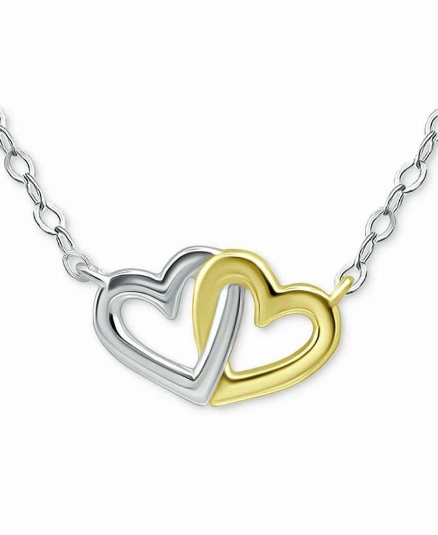 Clearance * Giani Bernini Intertwined Hearts Pendant Necklace In Sterling Silver & 18K Gold-Plate, 16 + 2 Extender, Created For Macy'S Silver