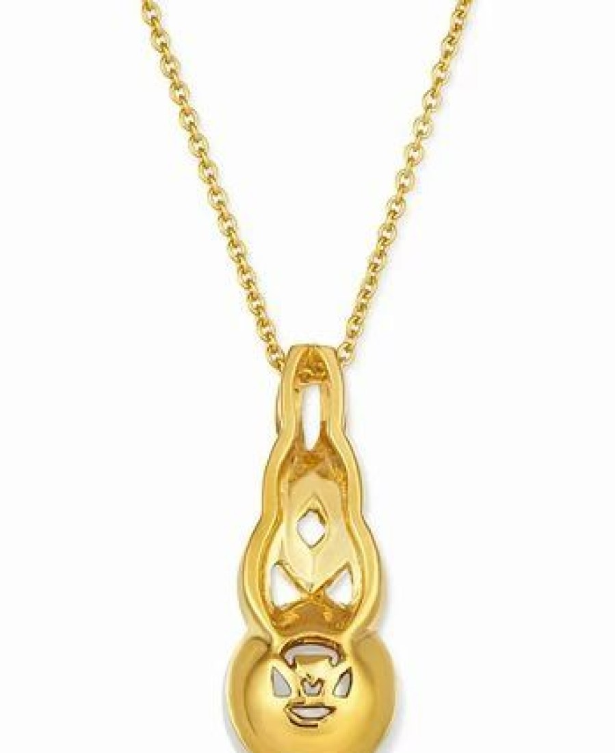 Clearance * Le Vian Lla Pearl (8Mm) & Diamond (1/10 Ct. T.W.) Adjustable Pendant Necklace In 14K Gold Yellow Gold