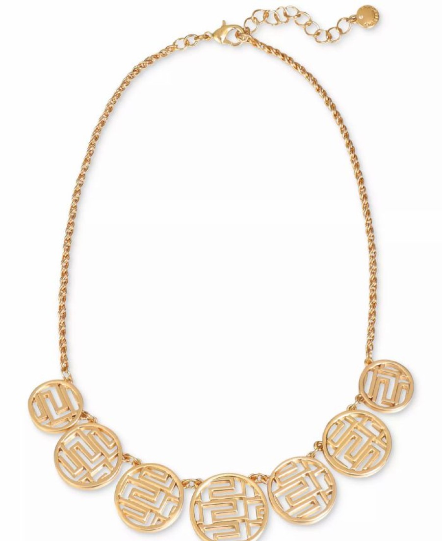 Clearance * Charter Club Gold-Tone Geometric Charm Statement Necklace, Created For Macy'S Gold