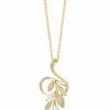 Hot * Effy Collection Opal (1/6 Ct. T.W.) & Diamond (1/4 Ct. T.W.) 18 Pendant Necklace In 14K Yellow Gold Opal