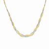 Hot * And Now This E Twisted Snake Chain Necklace Fine Silver Plated, Gold Plated