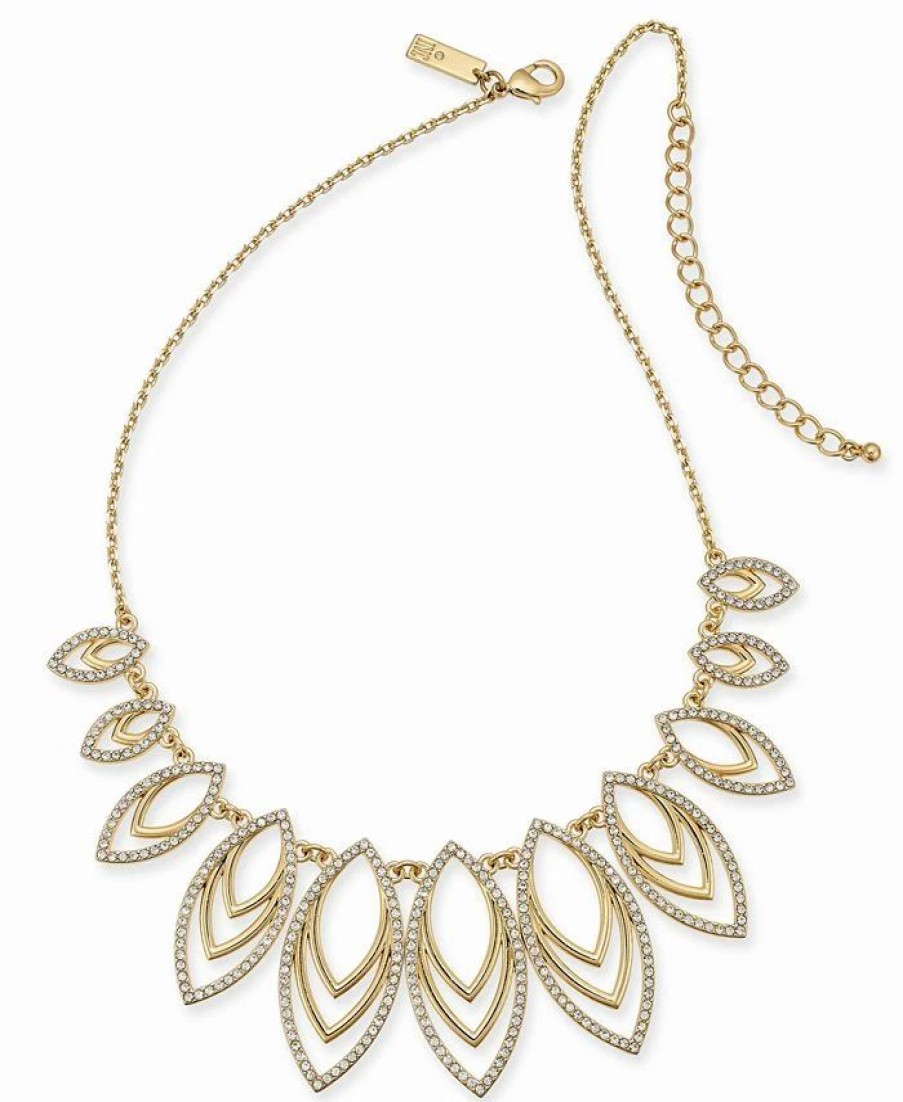 Best * Inc International Concepts Vette Statement Necklace, 18 + 3 Extender, Created For Macy'S Gold