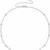 Clearance * Macy'S Diamond Bezel Necklace (1/10 Ct. T.W.) In Sterling Silver, 14K Gold-Plated Sterling Silver Or 14K Rose Gold-Plated Sterling Silver