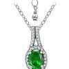 Online * Giani Bernini Created Green Quartz And Cubic Zirconia Halo Pendant Sterling Silver, Green