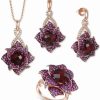 Clearance * Le Vian Multi-Gemstone & Nude Diamond Flower Drop Earrings, Necklace & Ring Collection In 14K Rose Gold