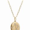 Hot * Wrapped Diamond Libra Constellation 18 Pendant Necklace (1/20 Ct. Tw) In 10K Yellow Gold, Created For Macy'S Yellow Gold