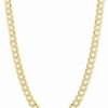 Online * Italian Gold 28 Two-Tone Open Curb Link Chain Necklace In Solid 14K Gold & White Gold Two-Tone