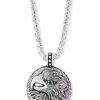 Online * Effy Collection Men'S Black Spinel Eagle 22 Pendant Necklace In Sterling Silver Silver