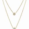 Online * Giani Bernini Double Layered Bezel Set 16 + 2 Cubic Zirconia Chain Necklace In Gold Over Sterling Silver Gold