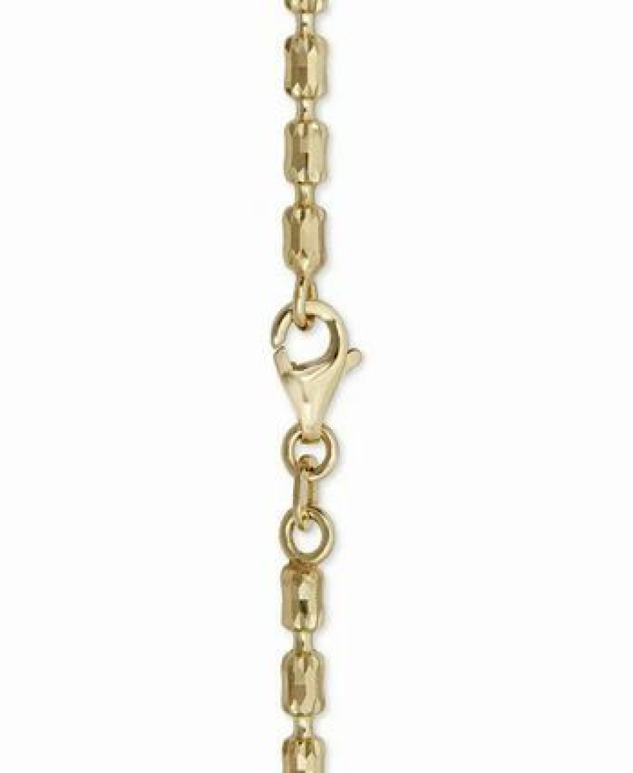 Wholesale * Italian Gold Textured Barrel Link 18 Chain Necklace In 14K Gold Yellow Gold