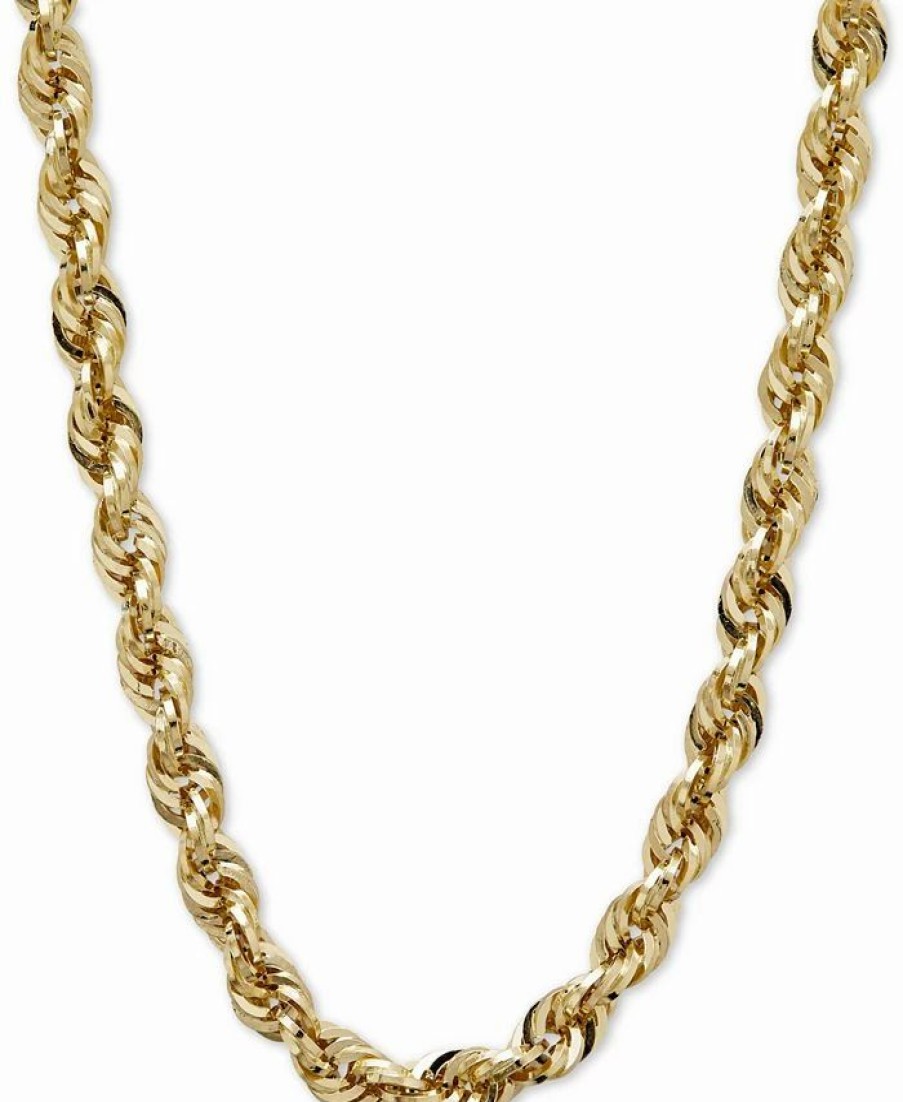 Online * Italian Gold 24 Glitter Rope Necklace (5-1/2Mm) In 14K Gold Yellow Gold