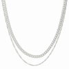 Best * And Now This Women'S Double Chain Necklace 16 + 2 Extender And 18 + 2 Extender Fine Silver Plated