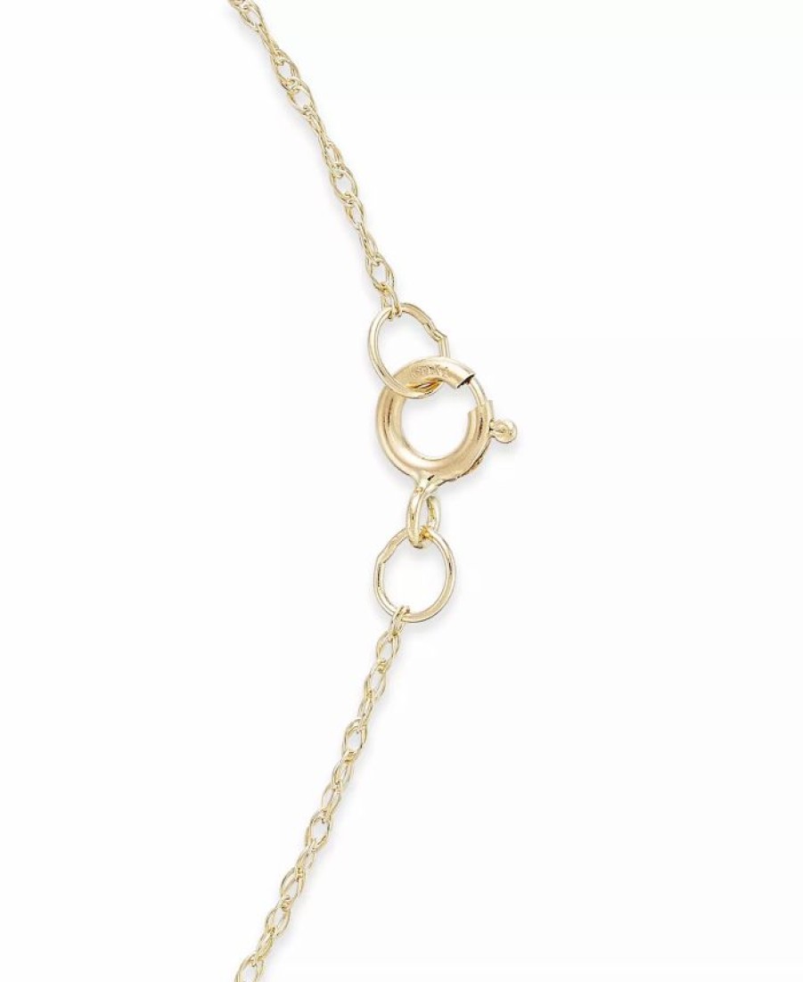 Hot * Macy'S Diamond Cross 18 Pendant Necklace (1/10 Ct. T.W.) In 14K Gold & 14K White Gold Yellow Gold