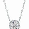 Wholesale * De Beers Forevermark Iamond Halo Pendant Necklace (1 Ct. T.W.) In 14K White Gold, 16 + 2 Extender White Gold