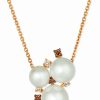 Online * Le Vian Lla Pearl (6-9Mm) & Diamond (1/10 Ct. T.W.) Pendant Necklace In 14K Rose Gold, 17 + 2 Extender Rose Gold