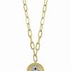 Hot * Effy Collection Sapphire Accent And Diamond (1/8 Ct. T.W.) Hamsa Hand 18 Pendant Necklace In 14K Gold Sapphire