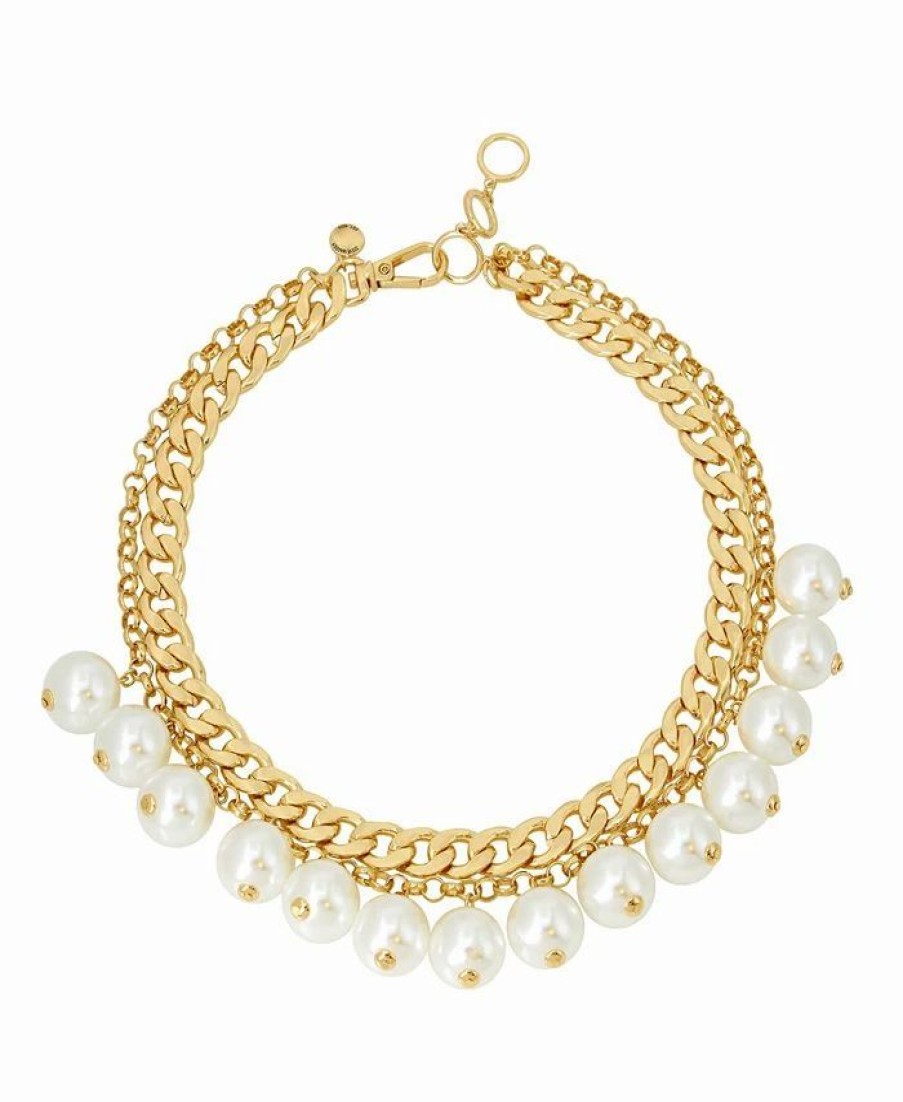 Best * Steve Madden Imitation Pearl Layered Necklace Imtation Pearl