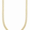 Clearance * Italian Gold Curb Chain 22 Necklace (5-3/4Mm) In Solid 14K Gold No Color