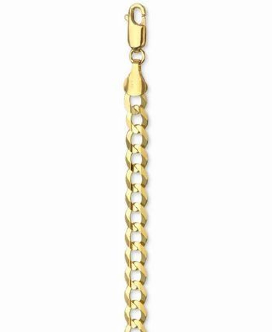 Clearance * Italian Gold Curb Chain 22 Necklace (5-3/4Mm) In Solid 14K Gold No Color