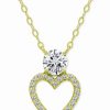 Best * Giani Bernini Cubic Zirconia Heart Pendant Necklace, 16 + 2 Extender, Created For Macy'S