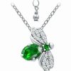 Wholesale * Giani Bernini Created Green Quartz And Cubic Zirconia Bee Pendant Sterling Silver, Green