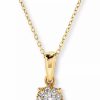 New * Macy'S Diamond Halo Cluster Pendant Necklace (1/4 Ct. T.W.) In 14K Gold Yellow Gold