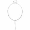 Clearance * Inc International Concepts Silver-Tone Pave Marquise Bead Lariat Necklace, 16 + 3 Extender, Created For Macy'S Silver