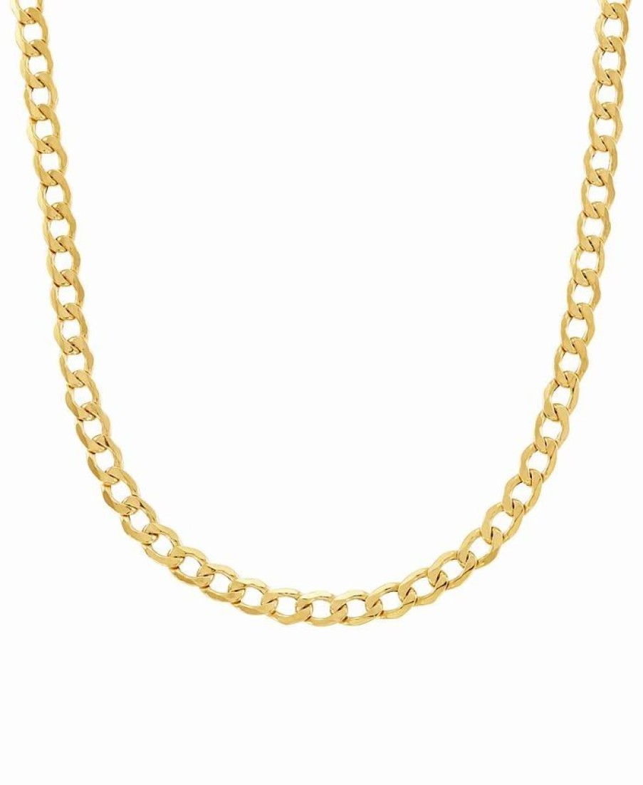 Clearance * Italian Gold Curb Link 18 Chain Necklace (5Mm) In 14K Gold Yellow Gold