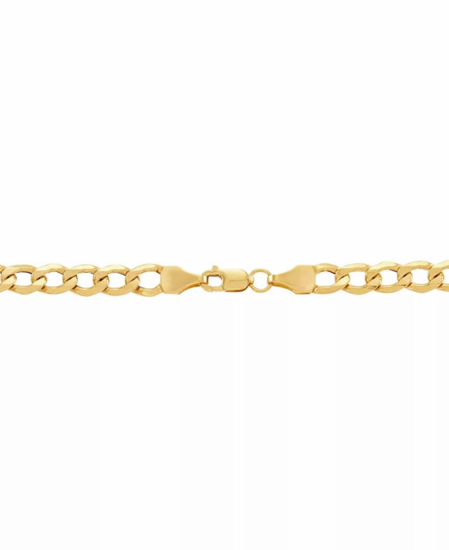 Clearance * Italian Gold Curb Link 18 Chain Necklace (5Mm) In 14K Gold Yellow Gold