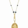 Wholesale * 2028 Montana Oval Double Side Locket Necklace Blue