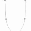 New * Effy Collection Diamond Clover 18 Statement Necklace (1/4 Ct. T.W.) In Sterling Silver Sterling Silver