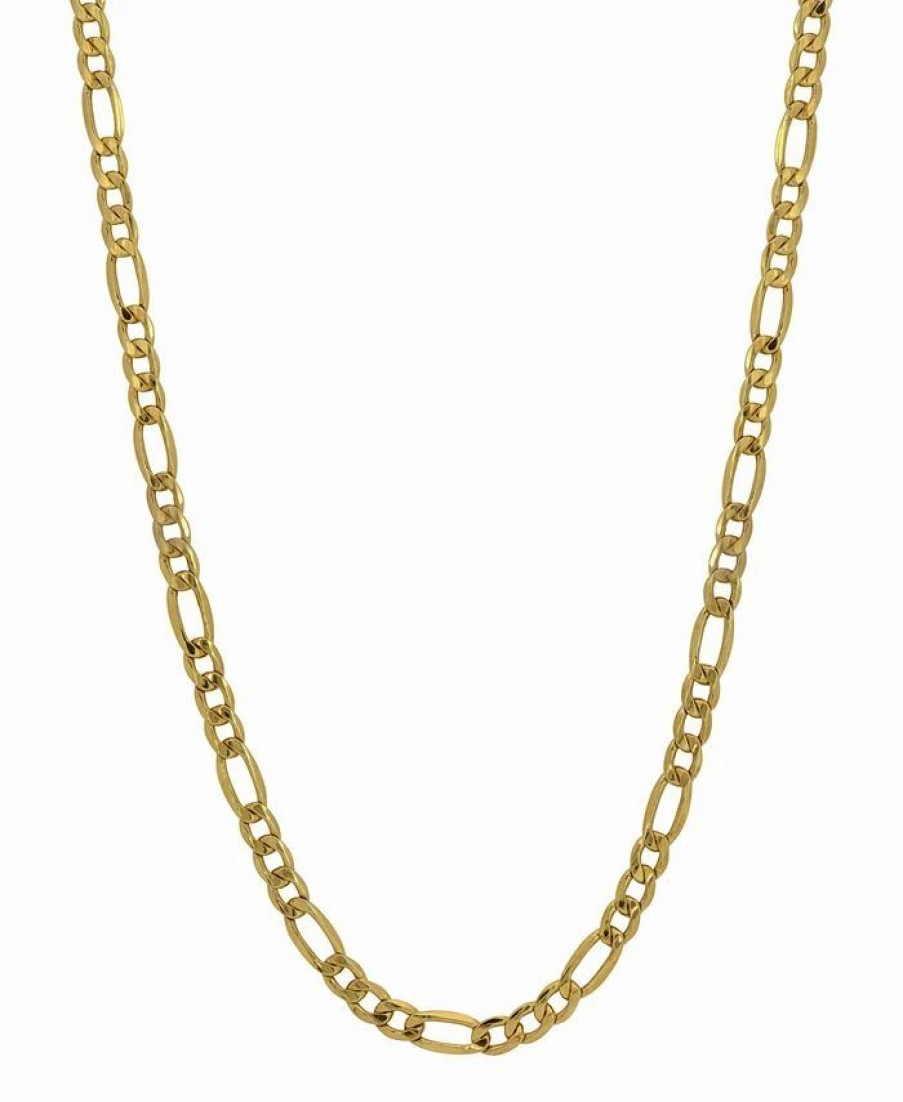 Best * Macy'S Figaro Link 22 Chain Necklace (3.21Mm) In 18K Gold Gold