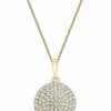 Hot * Wrapped In Love Diamond Circle Pendant Necklace (1/2 Ct. T.W.) In 14K Gold, 16 + 4 Extender, Created For Macy'S Yellow Gold