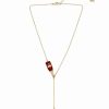 Wholesale * Betsey Johnson Wine Y-Necklace Red