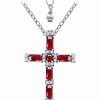 Best * Giani Bernini Created Ruby And Cubic Zirconia Cross Pendant Sterling Silver, Bright Red