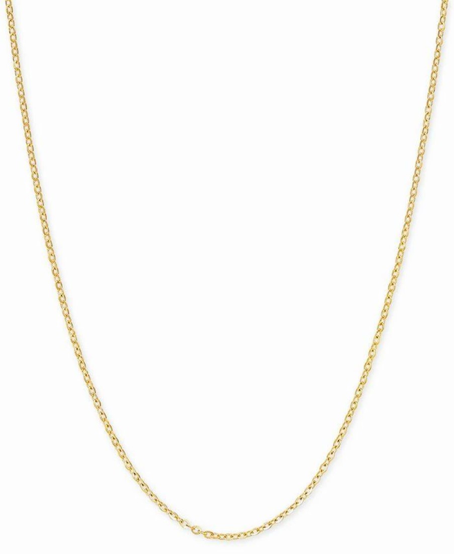 Clearance * Italian Gold Mirror Cable Link 18 Chain Necklace In 14K Gold Yellow Gold