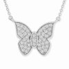 Wholesale * Wrapped In Love Diamond Butterfly 20 Pendant Necklace (1/2 Ct. T.W.) In 14K White Gold, Created For Macy'S White Gold