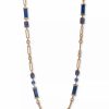 Wholesale * Anne Klein Gold-Tone Link & Blue Stone 42 Strand Necklace Multi