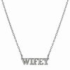 Best * Giani Bernini Cubic Zirconia Wifey Pendant Necklace In Sterling Silver, 16 + 2 Extender, Created For Macy'S Sterling Silver