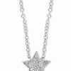 Best * Effy Collection Diamond Pave Star 18 Pendant Necklace (1/4 Ct. T.W.) In Sterling Silver Sterling Silver