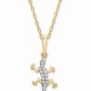 Wholesale * Wrapped Diamond Lizard 18 Pendant Necklace (1/10 Ct. T.W.) In 10K Gold,Created For Macy'S Yellow Gold