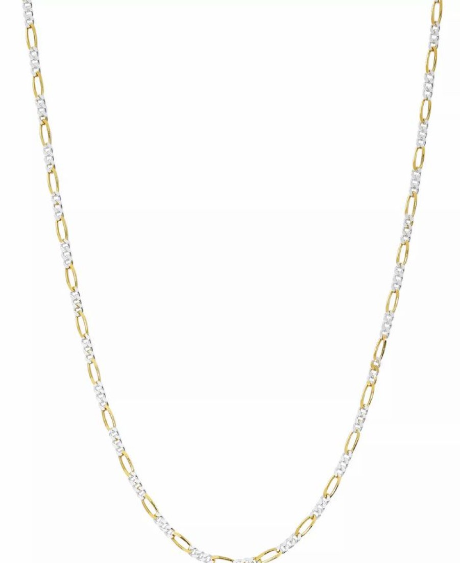 Best * Giani Bernini Figaro Link 18 Chain Necklace In Sterling Silver & 18K Gold-Plated, Created For Macy'S Two-Tone