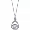 Wholesale * 2028 Silver-Tone 3-Sided Spinner Locket Necklace 30 Silver