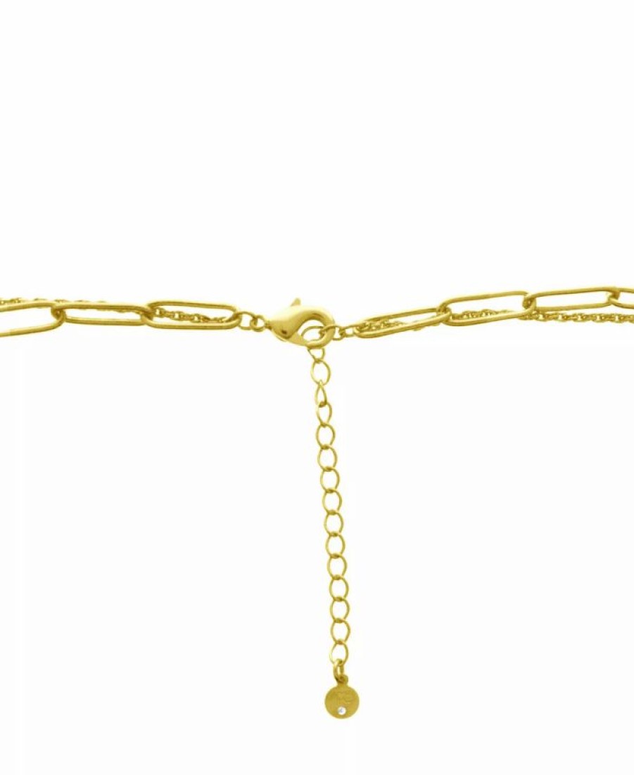 Wholesale * And Now This 16 And 17.5 + 2 Extender Gold Plated Layered Chain Disc Necklace Gold Plated