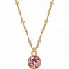 Hot * 2028 14K Gold-Plated Pink Charming Pendant Necklaces Pink