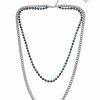 Clearance * Steve Madden Ball Chain Layered Necklace Oil Slick